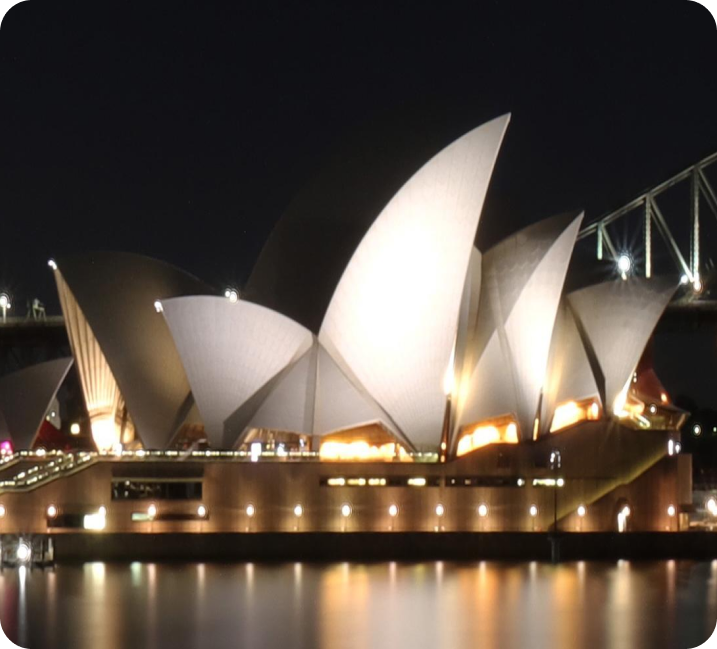 Sydney opera huis ronde randen