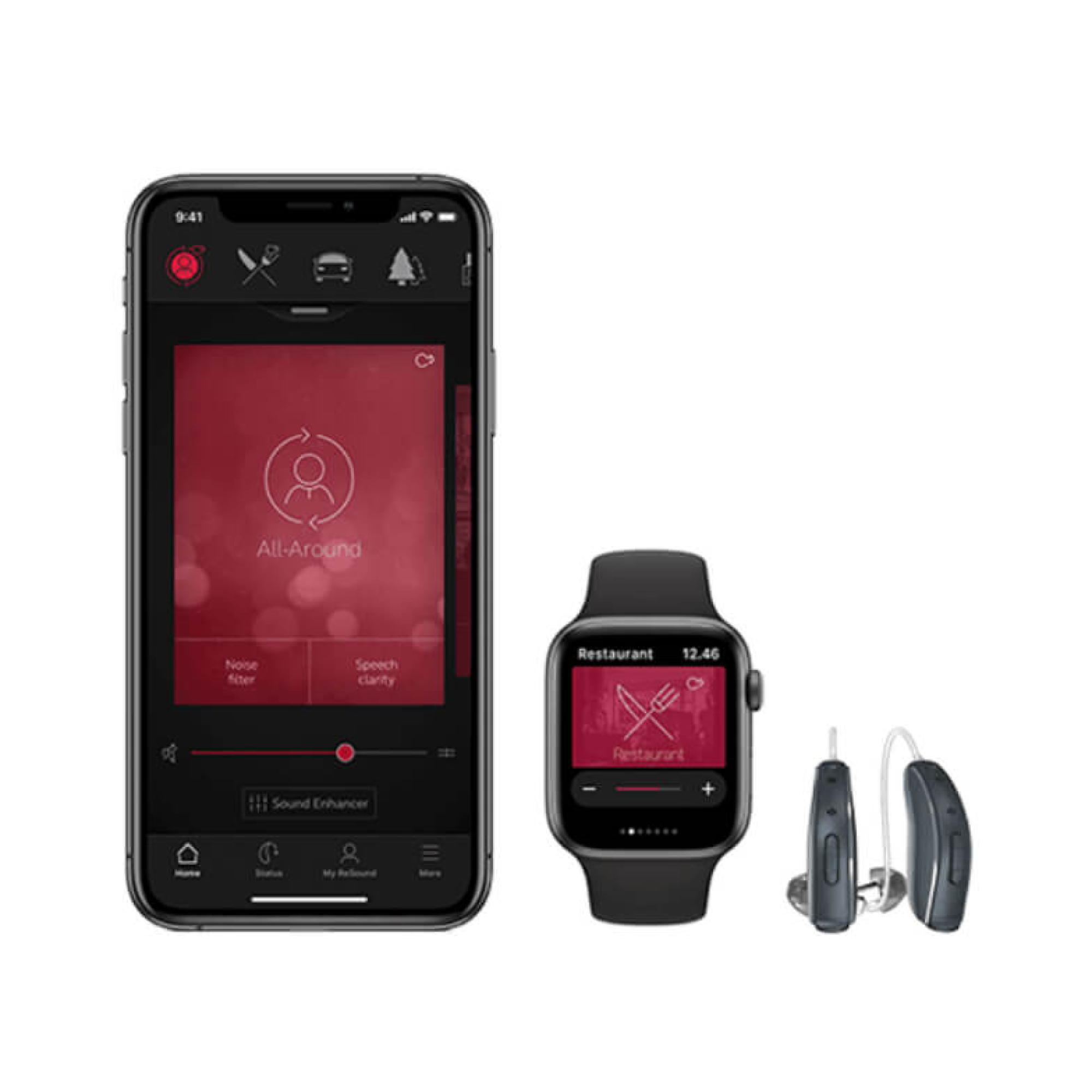 ReSounds Smart App met telefoon en horloge